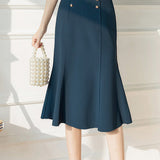 Elegant Office-Ready High-Waist Mermaid Skirt - liwisi