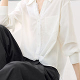 Early Autumn French-Style Lace-Trimmed Long-Sleeve Shirt - liwisi