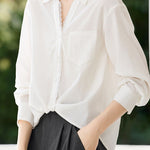 Early Autumn French-Style Lace-Trimmed Long-Sleeve Shirt - liwisi
