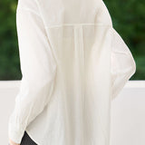 Early Autumn French-Style Lace-Trimmed Long-Sleeve Shirt - liwisi