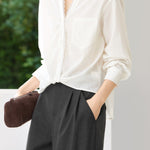 Early Autumn French-Style Lace-Trimmed Long-Sleeve Shirt - liwisi