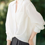 Early Autumn French-Style Lace-Trimmed Long-Sleeve Shirt - liwisi