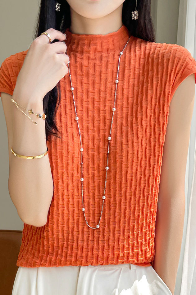 Stylish Casual Knit Short Sleeve - liwisi
