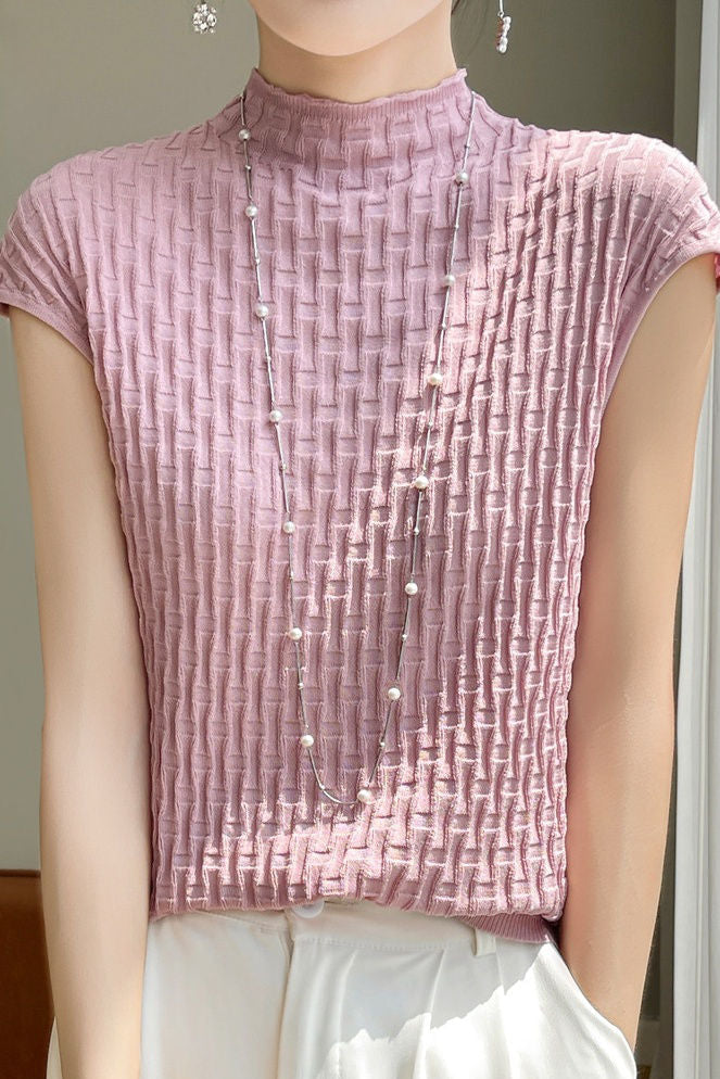 Stylish Casual Knit Short Sleeve - liwisi