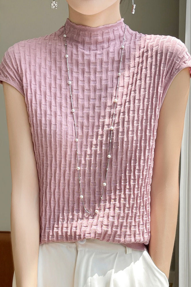 Stylish Casual Knit Short Sleeve - liwisi