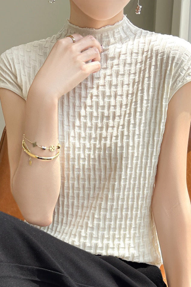 Stylish Casual Knit Short Sleeve - liwisi