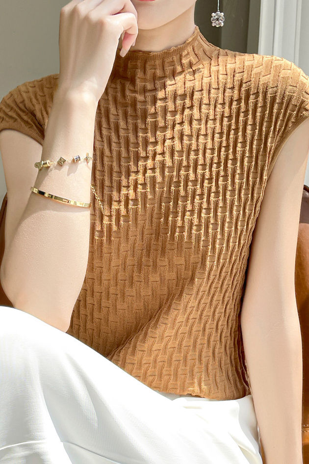 Stylish Casual Knit Short Sleeve - liwisi