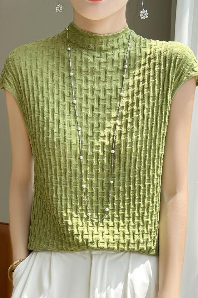 Stylish Casual Knit Short Sleeve - liwisi