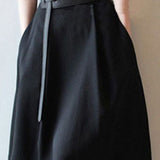 Elegant Office-Ready Striped Top & A-Line Skirt Set - liwisi