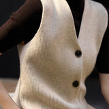 Early Autumn Warm Knit Sleeveless Vest - liwisi