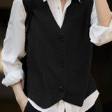 Early Autumn Warm Knit Sleeveless Vest - liwisi