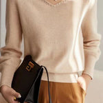 Early Autumn French-Style Elegant Knit Top - liwisi