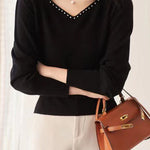 Early Autumn French-Style Elegant Knit Top - liwisi