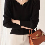 Early Autumn French-Style Elegant Knit Top - liwisi