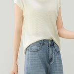 Simple Solid Color Elegant Knit Sweater - liwisi