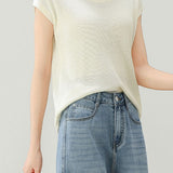 Simple Solid Color Elegant Knit Sweater - liwisi