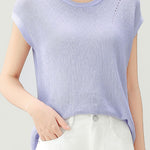 Simple Solid Color Elegant Knit Sweater - liwisi