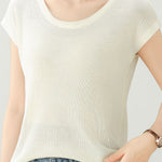 Simple Solid Color Elegant Knit Sweater - liwisi
