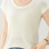 Simple Solid Color Elegant Knit Sweater - liwisi