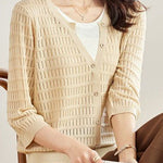 Early Autumn Gentle and Elegant Fake Two-Piece Knit Sweater - liwisi