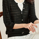 Early Autumn Gentle and Elegant Fake Two-Piece Knit Sweater - liwisi