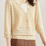 Early Autumn Gentle and Elegant Fake Two-Piece Knit Sweater - liwisi