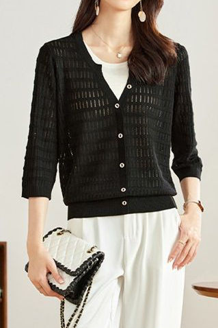Early Autumn Gentle and Elegant Fake Two-Piece Knit Sweater - liwisi