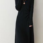 Early Autumn Elegant Drawstring Slim Knit Dress - liwisi