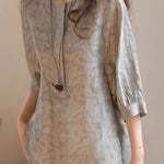 Literary Retro Printed Shirt - liwisi