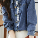 Fashionable and versatile denim jacket - liwisi