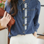 Fashionable and versatile denim jacket - liwisi