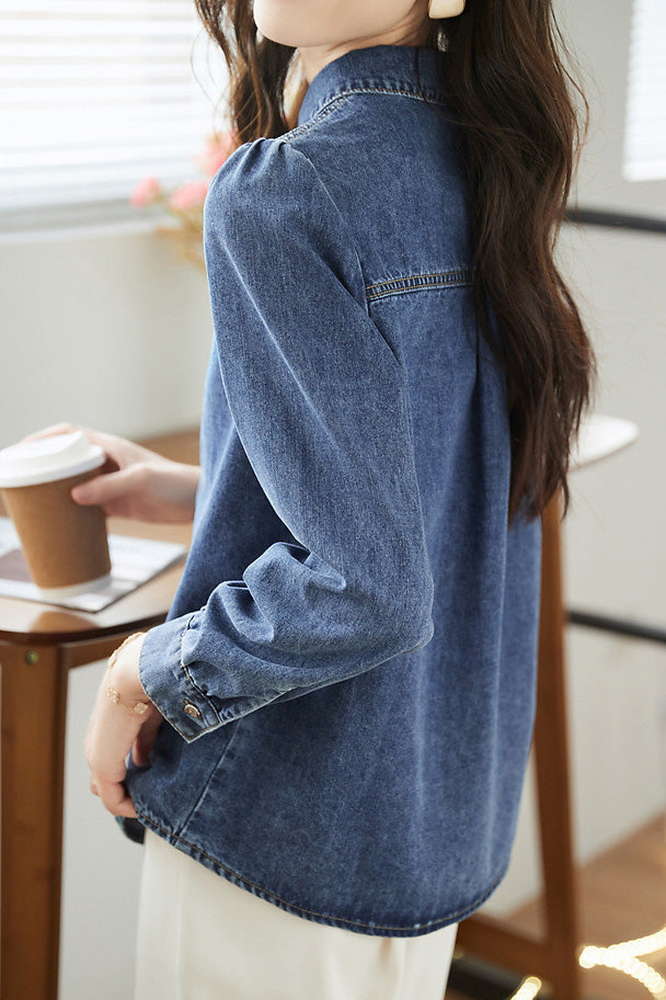 Fashionable and versatile denim jacket - liwisi