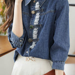 Fashionable and versatile denim jacket - liwisi