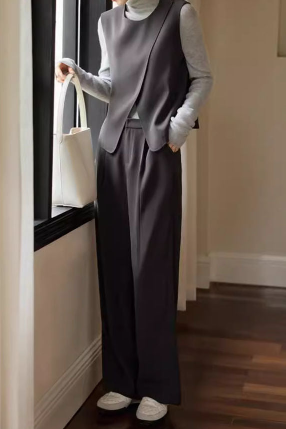 Stylish Vest and Trousers Two-Piece Set - liwisi