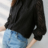 Fashionable Casual Textured Shirt - liwisi
