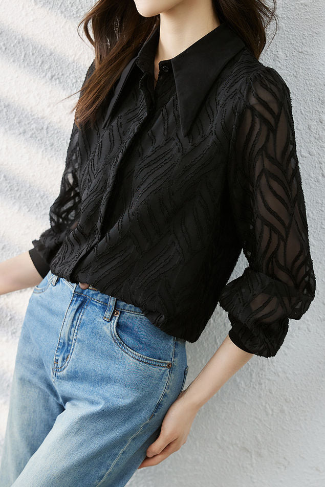 Fashionable Casual Textured Shirt - liwisi