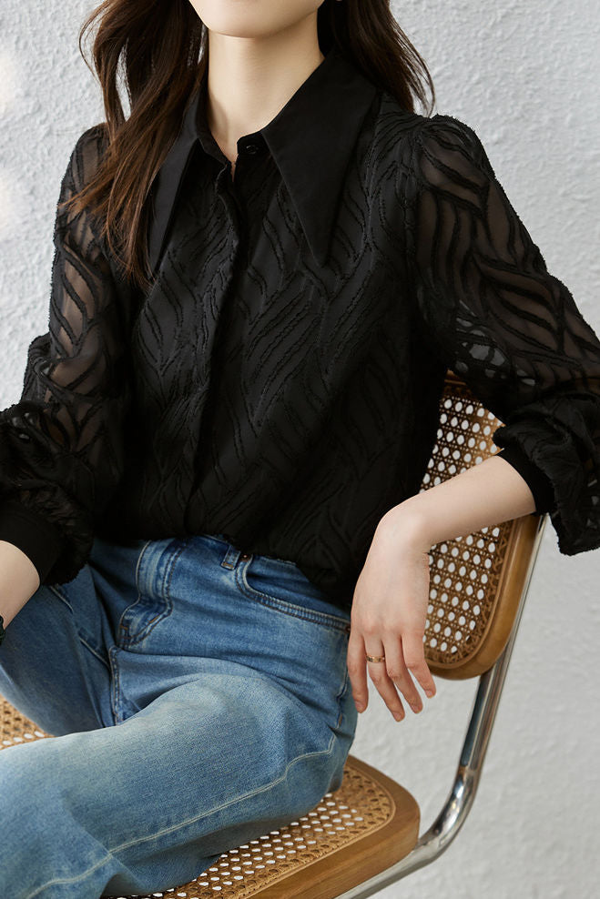 Fashionable Casual Textured Shirt - liwisi