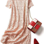 Fashionable lace hollow-out dress - liwisi