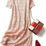 Fashionable lace hollow-out dress - liwisi