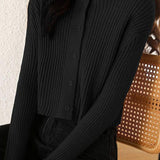 Fashionable casual semi-high neck sweater