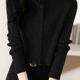 Fashionable casual semi-high neck sweater