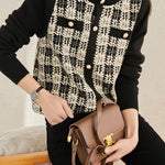 Early autumn elegant fake two-piece pullover sweater - liwisi