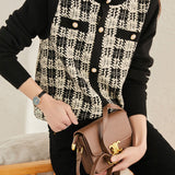 Early autumn elegant fake two-piece pullover sweater - liwisi