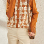 Early autumn elegant fake two-piece pullover sweater - liwisi