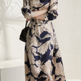 Elegant retro printed dress