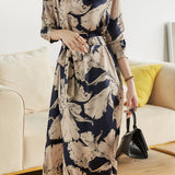 Elegant retro printed dress