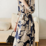 Elegant retro printed dress