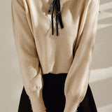 Early autumn exquisite and elegant long-sleeve pullover knitwear - liwisi