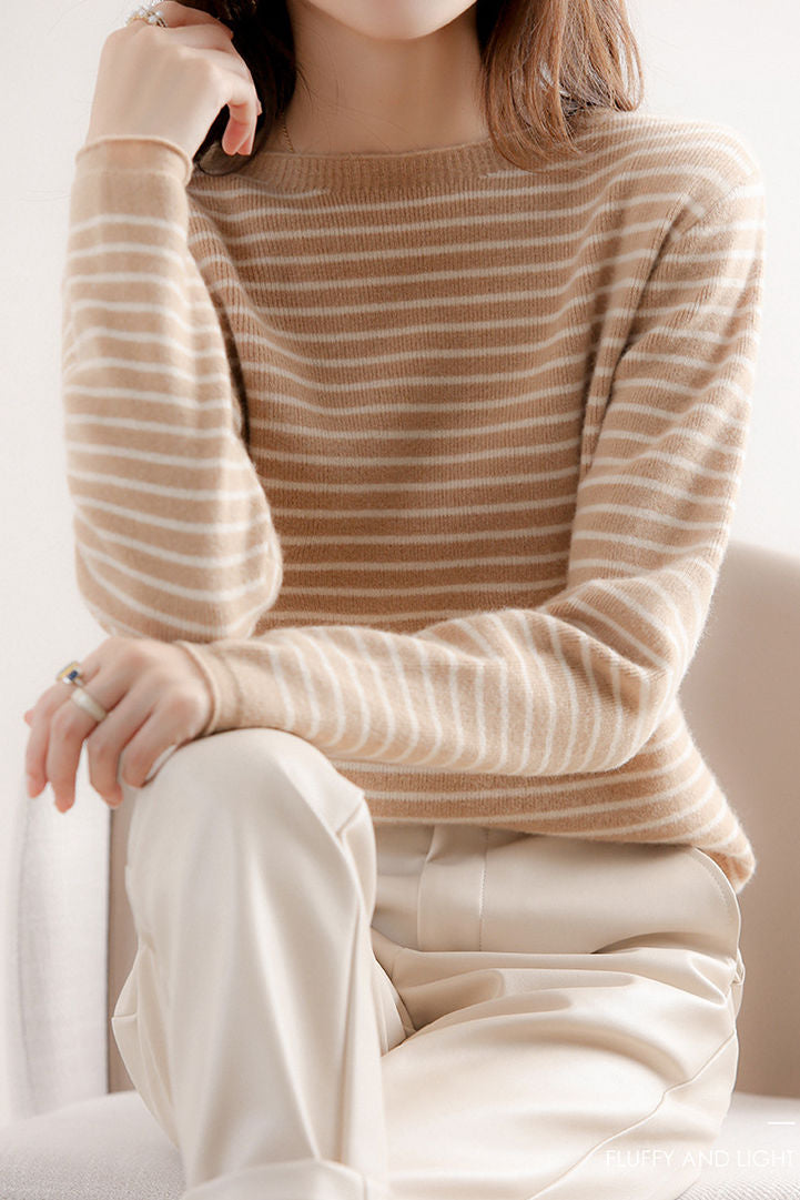 Early Autumn Classic Striped Versatile Sweater - liwisi