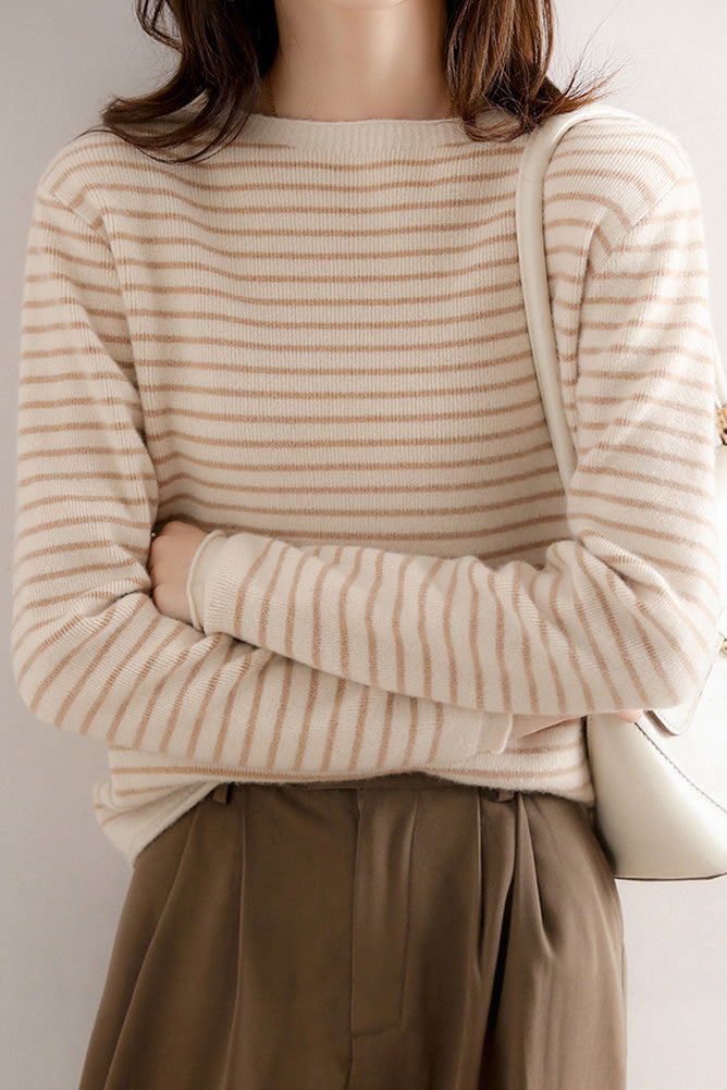 Early Autumn Classic Striped Versatile Sweater - liwisi